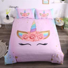 img 3 attached to Suncloris Emoji Unicorn Bedding Set Included Kids' Home Store