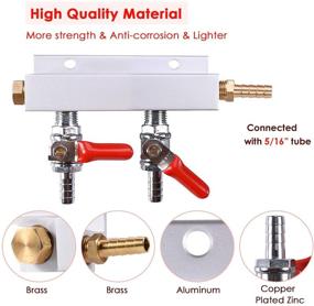 img 2 attached to 🍺 CO2 Distributor Manifold with Integrated Check Valves - 2-Way Gas Splitter for Homebrew Beer Making and Brewing Tool (5/16" Barb/Stem)