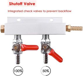 img 3 attached to 🍺 CO2 Distributor Manifold with Integrated Check Valves - 2-Way Gas Splitter for Homebrew Beer Making and Brewing Tool (5/16" Barb/Stem)