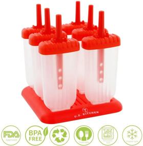 img 3 attached to 🍨 18-Piece Classic Jumbo Ice Pop Mold Set by U.S. Kitchen Supply: Reusable for Extra Convenience