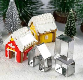 img 3 attached to 🏠 Создайте праздничные угощения с набором из 3 форм для печенья в виде пряничного домика - испечьте небольшой пряничный домик легко на этом Рождестве!