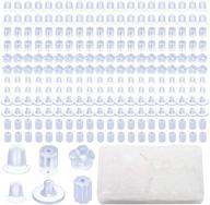 💎 gacuyi clear earring backs silicone with box | 1920 pieces rubber earring backings for women | 6 shapes soft earring backs replacements for studs & fish hooks earrings | jewelry making and repairing logo