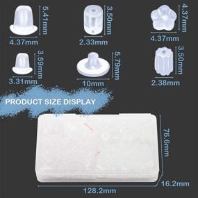 img 1 attached to 💎 Gacuyi Clear Earring Backs Silicone with Box | 1920 Pieces Rubber Earring Backings for Women | 6 Shapes Soft Earring Backs Replacements for Studs & Fish Hooks Earrings | Jewelry Making and Repairing