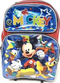 img 1 attached to 🎒 Optimized Rolling School Backpack featuring Mickey Mouse