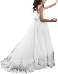 img 2 attached to 👗 PLwedding Dresses Communion Princess Wedding Girls' Clothing: Elegant Dresses for Memorable Occasions