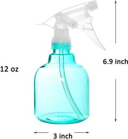 img 3 attached to Youngever 6 Pack Empty Plastic Spray Bottles - 6 Assorted Colors (12oz) for Versatile Dispensing