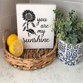 img 3 attached to 🌻 Set of 9 Sunflower Stencils - Reusable 8 X 11 Inch Templates for Painting Wood, Walls, Furniture - Featuring Sunflowers, Butterflies, Gnome, and You are My Sunshine