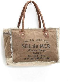 img 1 attached to 👜 Myra Bags S-1046 Sel De Mer Upcycled Canvas Hand Bag