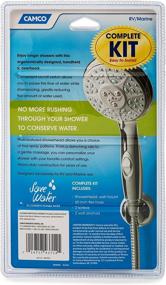 img 1 attached to 🚿 Enhanced Shower Experience with Camco 43714 Shower Head Kit: On/Off Switch & Flexible 60" Hose (White)