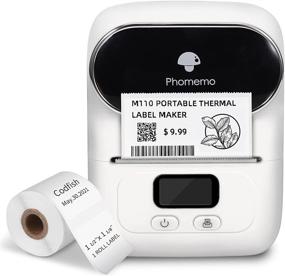 img 4 attached to 🏷️ Phomemo M110 Bluetooth Label Maker - Portable Barcode Printer, Mini Wireless Thermal Label Maker Machine for Retail, Address, Jewelry, Home - iOS & Android Compatible, with 40mm x 30mm Label (1 Roll of 100)