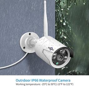img 2 attached to 📷 Hiseeu 3MP Outdoor Wireless Security Camera - Waterproof, Day & Night Vision, 3.6mm Lens, IR Cut with Power Adapter - Compatible with Hiseeu 8CH Wireless Security Camera System