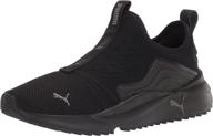 👟 puma kids pacer future knit slip-on sneaker logo