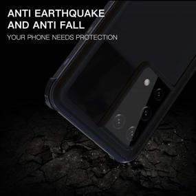 img 2 attached to 📱 Waterproof Samsung Galaxy S21 Ultra Phone Case with Screen Protector – Full Body Protection, Heavy-Duty Shockproof, Drop-Proof, Anti-Scratch Rugged Cover for Galaxy S21 Ultra 6.8" (Black)