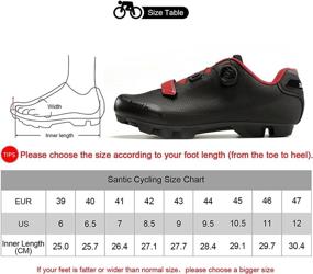 img 1 attached to 🚴 Santic Men's SPD Mountain Bike Lock Shoes: Ultimate Performance with Breathable Self-Locking Design - Essential MTB Cycling Accessories