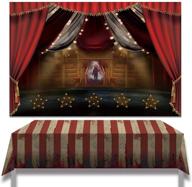 wildparty 6x5ft horror circus photography backdrop: halloween theme clown hallowmas party background, scary grove room decor banner for photo booth studio, including table cover logo