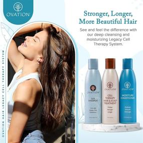 img 2 attached to 🌿 Оживите и питайте волосы с помощью Системы Оvation Hair Legacy Cell Therapy, 6 унций - Шампунь Lux, Волосы и Терапия Кожи Головы Cell Therapy, Увлажняющий Кондиционер.