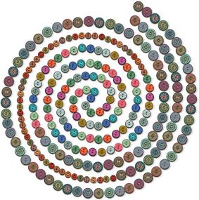 img 2 attached to 🧵 250 Bulk Mix Sizes Vintage Mandala Wood Buttons for Crafts - Colorful Decorative Sewing Button Embellishments - DIY Art Projects, Knitting, Scrapbooking - Garment Accessories Making, Card, Crochet