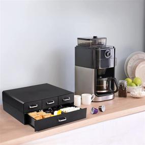 img 1 attached to SZQINJI Coffee Pod Organizer: Neatly Store 72/96 Pods with 2-Tier & 4-Drawer Compact Design for Keurig K-cup & Nespresso Capsule