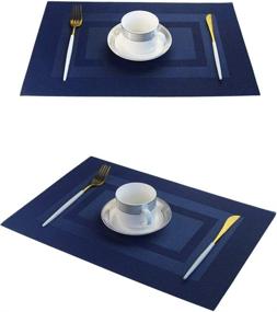 img 4 attached to 👉 IMIYOKU Placemats: 18X12 Inch Waterproof Resistant Mats for Ultimate Protection