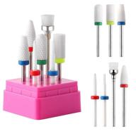 💅 professional 7pcs 3/32" ceramic nail drill bit set by makartt - remove gel polish, dip powder safely - nail file drill bits for manicure logo