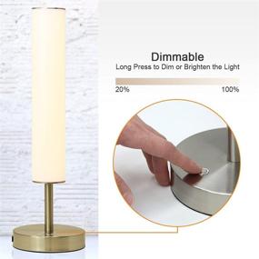 img 2 attached to 💡 O'Bright Dimmable LED Cylinder Table Lamp with USB Charging Port: Perfect Modern Addition for Living Room, Bedroom, Home Office