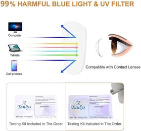 img 3 attached to 👓 Tanlys 2 Pack Blue Light Blocking Glasses: Relieve Computer Eye Strain and Dry/Sore Eyes