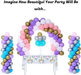 img 2 attached to 🎈 Ultimate 2 Sets Balloon Column Stand Kits: Base and Pole, 4ft Height, 2lb Water Fillable Base for Unforgettable Birthday Party, Wedding Event