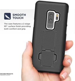 img 3 attached to 📱 Samsung Galaxy S9 Plus Case with Belt Clip - Encased (DuraClip) Slim Fit Holster Shell Combo w/ Rubberized Grip (S9+ 2018 Release) Smooth Black - Ultimate Protection and Easy Access