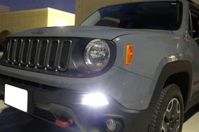 img 1 attached to 🔆 iJDMTOY 6500K White LED Daytime Running Light Bulbs (Set of 2) for Jeep Pre-LCI Renegade (2015-2018)