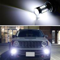 🔆 ijdmtoy 6500k white led daytime running light bulbs (set of 2) for jeep pre-lci renegade (2015-2018) logo