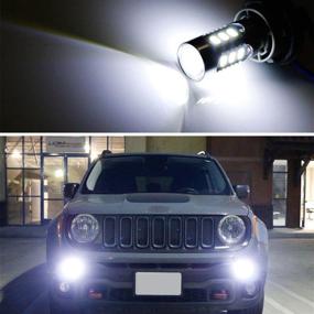 img 4 attached to 🔆 iJDMTOY 6500K White LED Daytime Running Light Bulbs (Set of 2) for Jeep Pre-LCI Renegade (2015-2018)