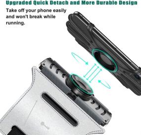 img 2 attached to 🏃 VUP Upgraded Running Armband with Detachable AirPods/AirPods Pro Holder, 360° Rotation and All-Screen Friendly Design - Compatible with iPhone, Samsung, and 4-6.7 Inch Smartphones - Ideal for Running, Biking, and more! (Silver)