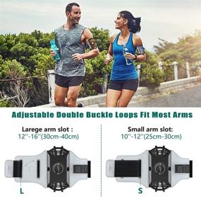 img 1 attached to 🏃 VUP Upgraded Running Armband with Detachable AirPods/AirPods Pro Holder, 360° Rotation and All-Screen Friendly Design - Compatible with iPhone, Samsung, and 4-6.7 Inch Smartphones - Ideal for Running, Biking, and more! (Silver)