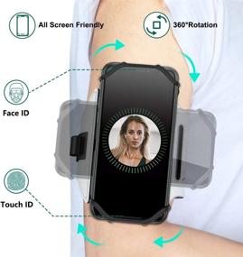 img 3 attached to 🏃 VUP Upgraded Running Armband with Detachable AirPods/AirPods Pro Holder, 360° Rotation and All-Screen Friendly Design - Compatible with iPhone, Samsung, and 4-6.7 Inch Smartphones - Ideal for Running, Biking, and more! (Silver)