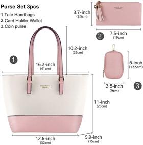 img 1 attached to Handbags Satchel Shoulder Leather Matching Women's Handbags & Wallets and Totes