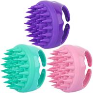 💆 revitalize your scalp: 3 pack hair scalp massager shampoo brush for effective dandruff removal and cleansing logo