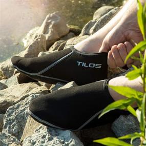 img 1 attached to 🧦 Ultimate Protection: Tilos 3mm Waterproof Neoprene Fin Socks for Scuba Diving, Snorkeling, Swimming, Watersports, Hiking & Many More