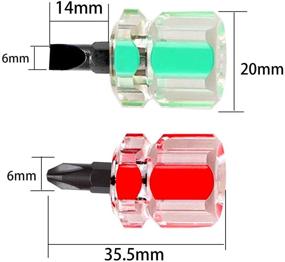 img 2 attached to 🧰 Buspoll Small Screwdriver Set for Sewing Machine Repair - Ultra Short Flat Head and Phillips Screwdrivers - Innovative Sewing Machine Tool