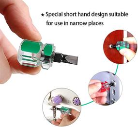 img 1 attached to 🧰 Buspoll Small Screwdriver Set for Sewing Machine Repair - Ultra Short Flat Head and Phillips Screwdrivers - Innovative Sewing Machine Tool