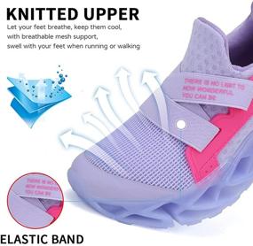 img 3 attached to 👟 Athletic Girls' Shoes: Breathable, Comfortable, Non-slip Running Footwear