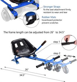 img 1 attached to 🛴 KKA Hoverboard Kart: Transform Your Hoverboard into a Go Kart with Hover Cart - Suitable for 6.5"/8"/10" Hoverboards