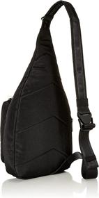 img 3 attached to Vera Bradley Lighten Up Reactive Sling Backpack for Women - Recycled Material, Black, One Size