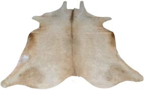 img 4 attached to 🐄 Tomtom Cowhides Butter Cream Cowhide Area Rug 6x6 (Non-White)