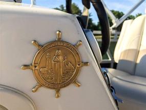 img 3 attached to High-Quality USA Made Heartland Boat Plaque - 🛥️ Saint Brendan Protect Us - Perfect Boating and Sailing Gift!