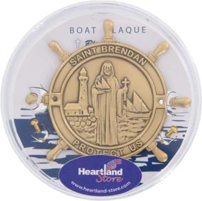 img 2 attached to High-Quality USA Made Heartland Boat Plaque - 🛥️ Saint Brendan Protect Us - Perfect Boating and Sailing Gift!