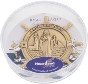 img 1 attached to High-Quality USA Made Heartland Boat Plaque - 🛥️ Saint Brendan Protect Us - Perfect Boating and Sailing Gift!