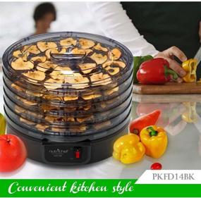 img 2 attached to 🍏 NutriChef Electric Countertop Food Dehydrator Machine: Professional Multi-Tier Food Preserver with 5 Stackable Trays, Beef Jerky Maker, Fruit and Vegetable Dryer - Max Temp 180°F