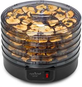 img 3 attached to 🍏 NutriChef Electric Countertop Food Dehydrator Machine: Professional Multi-Tier Food Preserver with 5 Stackable Trays, Beef Jerky Maker, Fruit and Vegetable Dryer - Max Temp 180°F