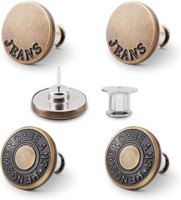 img 4 attached to 🔒 Kaqulec Jean Button Pins: No Sew, No Tools Pant Button Tightener | Reusable & Adjustable Metal Button Replacer - 4pcs