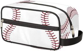 img 4 attached to 🧳 Versatile Travel Toiletry Bag: Sport Baseball-inspired Dopp Kit for Men and Women - Organize Cosmetics, Grooming Essentials, and More!